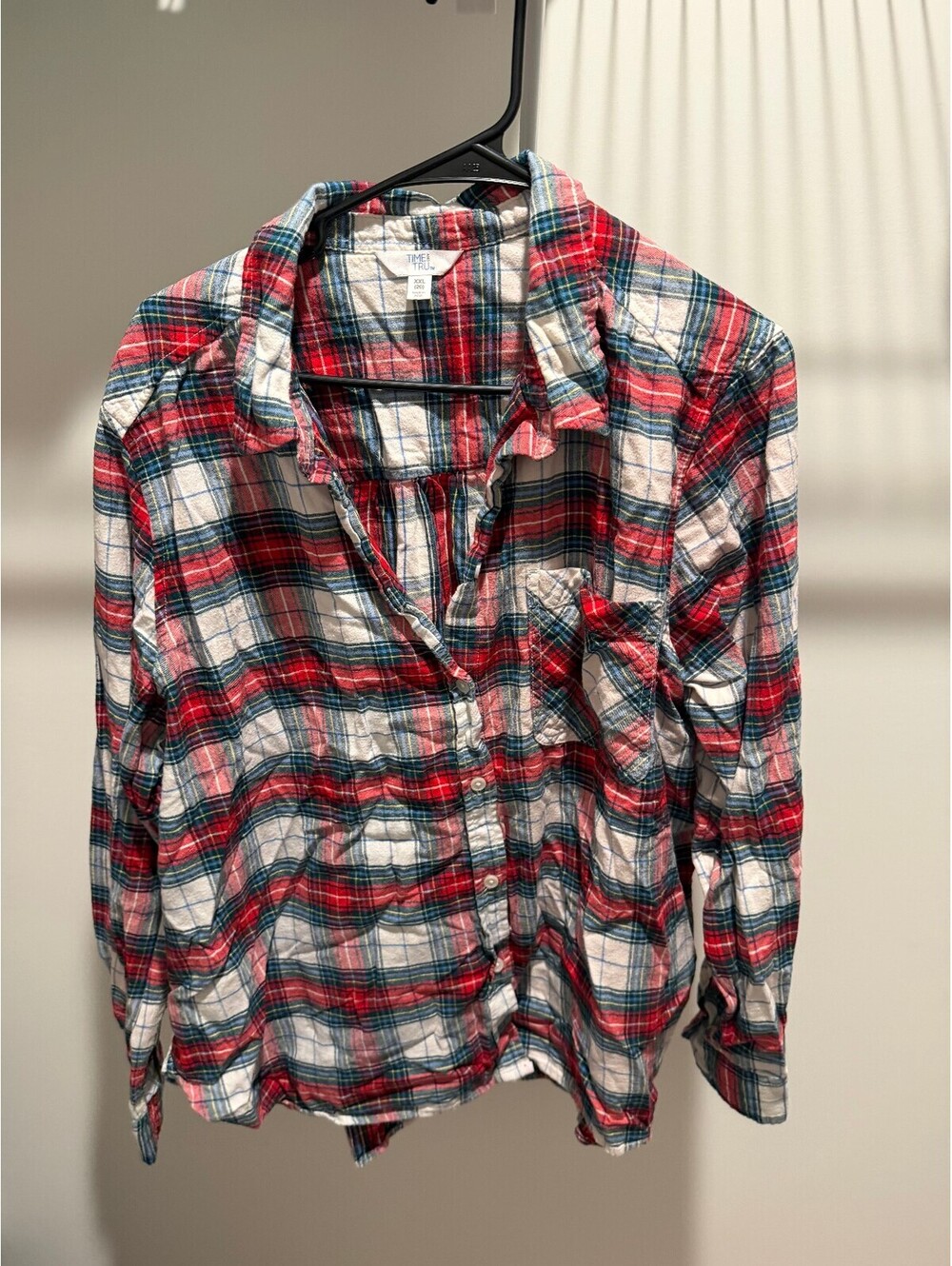 Time and Tru plaid button-up shirt
